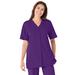 Plus Size Women's 7-Day Short-Sleeve Baseball Tunic by Woman Within in Radiant Purple (Size 42/44)