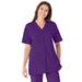 Plus Size Women's 7-Day Short-Sleeve Baseball Tunic by Woman Within in Radiant Purple (Size 38/40)