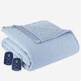 Micro Flannel® Reverse to Sherpa Electric Blanket by Shavel Home Products in Wedgewood (Size TWIN)