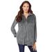 Plus Size Women's Corduroy Big Shirt by Roaman's in Slate (Size 22 W) Button Down