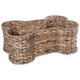 Bone Dry Pet Storage Collection Bone Shape Hyacinth Toy Basket, Natural, Medium