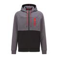 BOSS Mens Saggy 1 Interlock zip-through hooded sweatshirt with colour-block logo Black