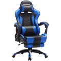 Songmics - Fauteuil gamer, Chaise gaming, Siège de bureau ergonomique, repose-pieds télescopique,