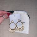 Kate Spade Jewelry | Kate Spade Dangling Pearl Hoop Earring | Color: Gold | Size: Os