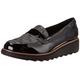 Clarks Damen Sharon Gracie Slipper, Schwarze Lack-Kombination, 35.5 EU