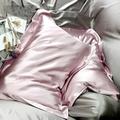 100% Mulberry Silk Pillowcase Oxford Pillowcases for hair and skin 50x75cm both sides 19momme Charmeuse pure natural organic soft luxury pillow case cover (Blush Pink pair)