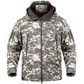 Memoryee Waterproof Men's Outdoor Softshell Jackets Warm Military Tactical Hoodies Camouflage Coat/ACU/5XL