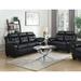 Castro Black 2-piece Faux Leather Living Room Set