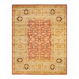 Overton Hand Knotted Wool Vintage Inspired Traditional Mogul Orange Area Rug - 8'3" x 10'2"