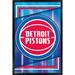 Detroit Pistons 24'' x 35'' Logo Framed Poster
