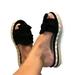 Colisha Women Platform Slides Bow Slippers Espadrilles Sandals Beach Ladies Girls Shoes