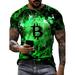 UKAP Slim Fit Short Sleeve Shirts for Men Bitcoin T-shirt Fashion Cryptocurrency Muscle Workout Athletics Tee Tops