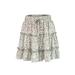 Women Elastic High Waist Ruffle Short Tiered Skirt Boho Floral Summer Mini Dress