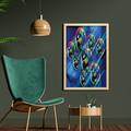 East Urban Home Colorful & Funky Vibrant Disco Balls in Abstract Night Club Dancing Theme - Picture Frame Photograph Print on Fabric Fabric | Wayfair