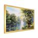 Lark Manor™ Landscape Painting on Canvas in Blue/Green/White | 12 H x 20 W x 1 D in | Wayfair B6D156EB2D824628A5BC5A6221E410C1