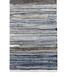 White 36 x 24 x 0.25 in Area Rug - Lucky Brand Striped Looped/Hooked Natural/Denim Area Rug Polyester/Jute & Sisal | 36 H x 24 W x 0.25 D in | Wayfair