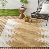 White/Yellow 62 x 0.4 in Area Rug - Nicole Miller New York Patio Sofia Indoor/Outdoor Area Rug, Ivory/Mustard | 62 W x 0.4 D in | Wayfair