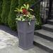 Charlton Home® Selevae 32" Resin Pot Planter w/ Water Reservoir in Gray | 32 H x 15.5 W x 15.5 D in | Wayfair 1D66BE83A11F406A9E74A9DCB184F5FF