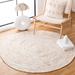 Brown/White 60 x 0.39 in Indoor Area Rug - Gracie Oaks Round Andrez Handmade Ivory/Brown Area Rug Polyester | 60 W x 0.39 D in | Wayfair