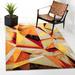 Orange/Red 108 x 0.51 in Indoor Area Rug - Wrought Studio™ Sarya Abstract Area Rug Polypropylene | 108 W x 0.51 D in | Wayfair