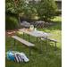 COSCO Outdoor Living 6 ft. Folding Picnic Table Plastic in Brown | Wayfair 87902GRY1E