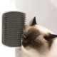 Brosse de Massage d'angle pour chat peigne autonettoyant avec herbe-aux-chats nettoyage des