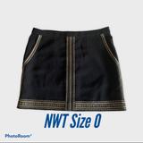 Madewell Skirts | Madewell Embellished Mini Skirt Black Nwt | Color: Black | Size: 0