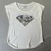 American Eagle Outfitters Tops | American Eagle Outfitters Graphic Diamond Tee | Color: Gray/White | Size: Xs