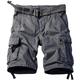 KOCTHOMY Men's Classic Cargo Shorts Casual Relaxed Fit with 6 Pockets Gray