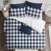 The Tailor's Bed Buffalo Creek Plaid Standard Cotton Coverlet/Bedspread Set Polyester/Polyfill/Cotton in White | Wayfair BUF2-BAN-IND-CVT-QN-3PC