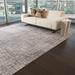 Gray/White 96 x 0.5 in Area Rug - Global Views Frequency Rug-Charcoal/Cream Silk, Bamboo | 96 W x 0.5 D in | Wayfair FDS9.90009