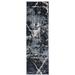 Blue/Gray 39.37 x 0.31 in Area Rug - Steelside™ Belinda Abstract Gray/Black/White Area Rug Polyester | 39.37 W x 0.31 D in | Wayfair