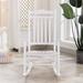 August Grove® Napavine Outdoor Rocking Chair Furniture Rocker w/ Small Side Table Porch, Wood in Gray/White | 44.49 H x 26.97 W x 33.86 D in | Wayfair
