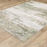 Gray/Green 39 x 0.31 in Area Rug - Steelside™ Belinda Abstract Green/Gray/Ivory/Beige Area Rug Polyester | 39 W x 0.31 D in | Wayfair