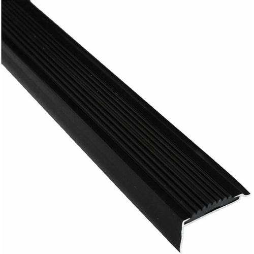 Vivol – Treppenkantenprofil – Schwarz – Alu mit Gummi-Einlage – 42 x 22 x 1000 mm – 1 Stück