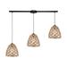 Elk Home Coastal Inlet Oiled Bronze With Rope Shade 3 Light Pendant