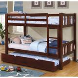 Dai Modern Twin over Twin Solid Wood 2-piece Bunk Bed with Trundle Set by Furniture of America