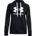 Under Armour Women's Rival Fleece Logo Hoodie (Size XXL) Black-White, Cotton,Polyester