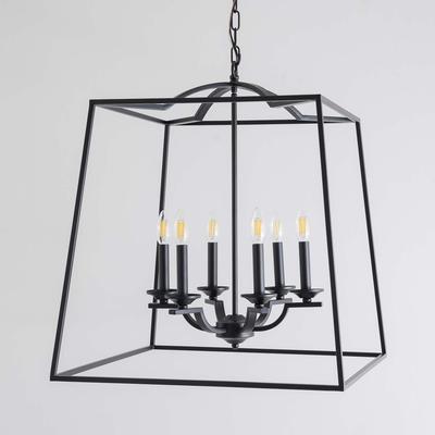 Randolph Morris Keenan 6 Light Pendant Chandelier RMGL173-6-MB