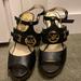 Michael Kors Shoes | Michael Kors Heels | Color: Black/Gold | Size: 7.5