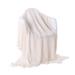 Battilo Home Intricate Woven Throw Blanket with Raised Patterns and Tasseled End, 50"L x 60"W by Battilo Home in Cream (Size 50" X 60")