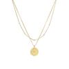 Elli Layer Coin Ornament Münze Zirkonia 925 Silber Gold Damen