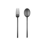 MEPRA Due Hostess Set Ice Oro Nero Black Stainless Steel in Black/Gray | Wayfair 104422110ION