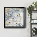 Winston Porter Topaz Spring I - Picture Frame Painting on Canvas Canvas, Solid Wood in Black/Blue/Gray | 17.5 H x 17.5 W x 1.5 D in | Wayfair