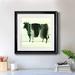 August Grove® Woodgrain Cow - Picture Frame Painting Print on Paper in Green | 17.5 H x 17.5 W x 1.5 D in | Wayfair