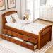 Red Barrel Studio® Nakhia Twin Storage Platform Bed Wood in Brown | 35 H x 42 W x 81.8 D in | Wayfair CB65C2FB83574FF8921D6CD760E53C6A