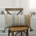 Grey Stripe Camel Urban Farmhouse Decorative Filled Pillow