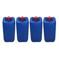 Induna Heavy Duty 25l Water Container Blue X4 / Jerry Can Anti Glug Natural Single Plastic Water Tank/Carrier For Camping With Eco Vent Design & Bpa Free Food Grade Materials 25 Litres