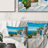 East Urban Home House Near the Sea Flowers IV Square Pillow Cover & Insert Polyester/Polyfill blend | 18 H x 18 W x 5 D in | Wayfair