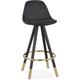 Tabouret de bar Tissu Noir H. assise 65 cm rembourré